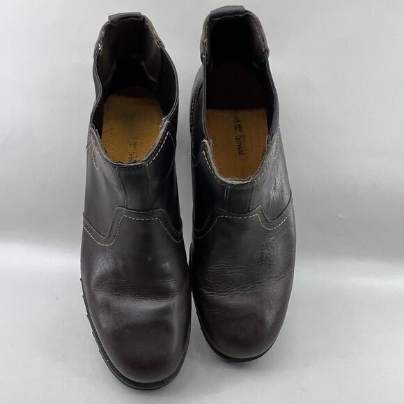Timberland Larchmont Cheslsea Boots Men Size 12 Brown Leather Ankle Pull On Shoe - Picture 5 of 9